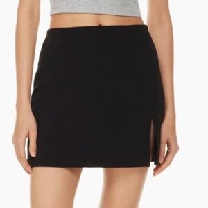 Aritizia Sunday Best Slit Black Mini Skirt
